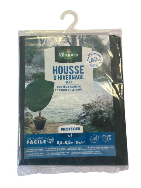 Croissance et protection des végétaux - Housse d’hivernage - 0,8 m x 0,8 m - Vert - PACKAGING_RECTO